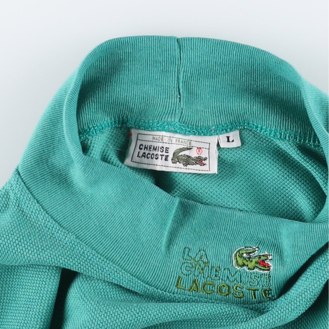 Vintage 80s-90'S Lacoste high-neck long-sleeved T-shirt, Made in France, Men's Size L cotton green type Vintage Second Hand