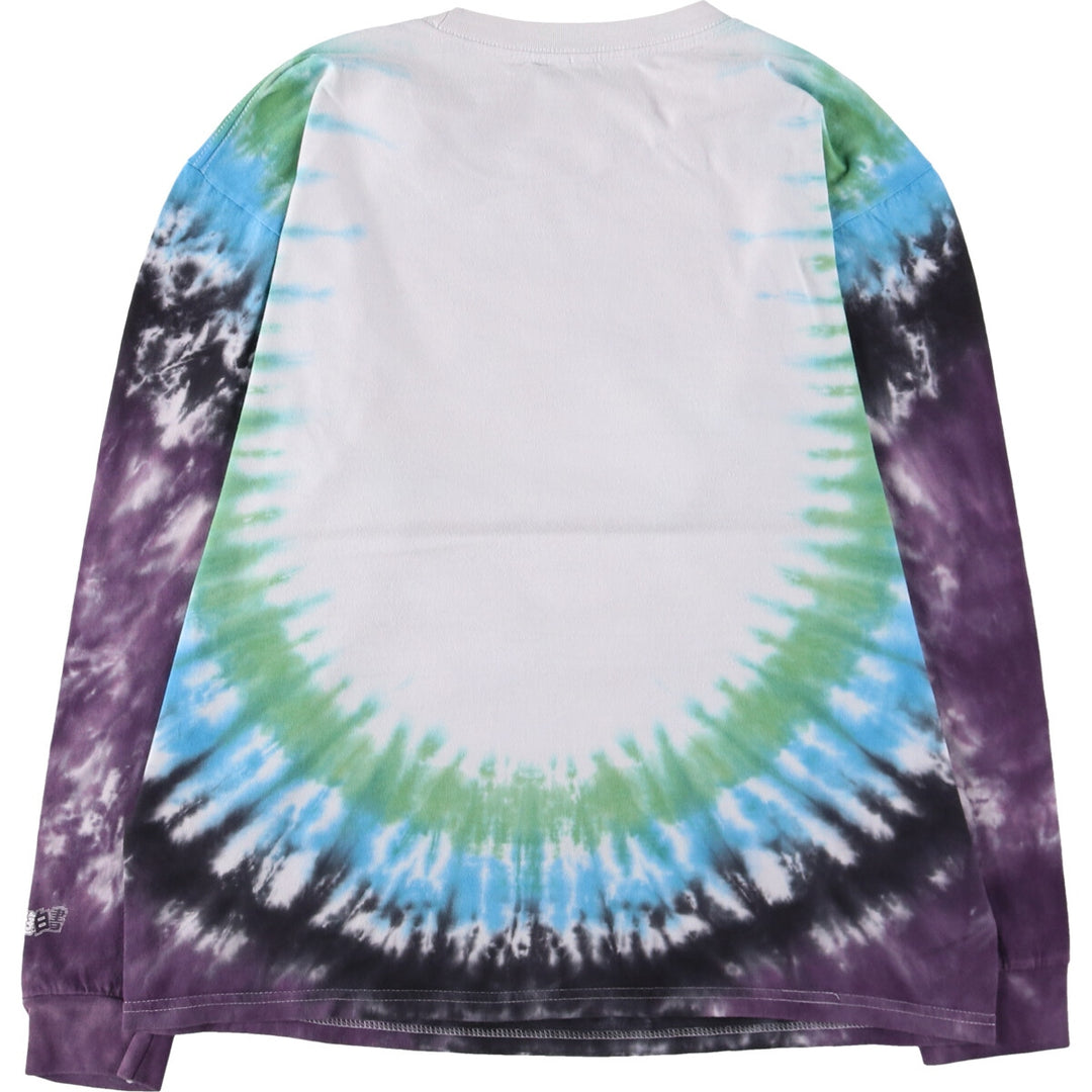HYPLAND Yu Yu Hakusho Tie-Dye Pattern Long T-Shirt, Men's Size L unclear white type Vintage Second Hand