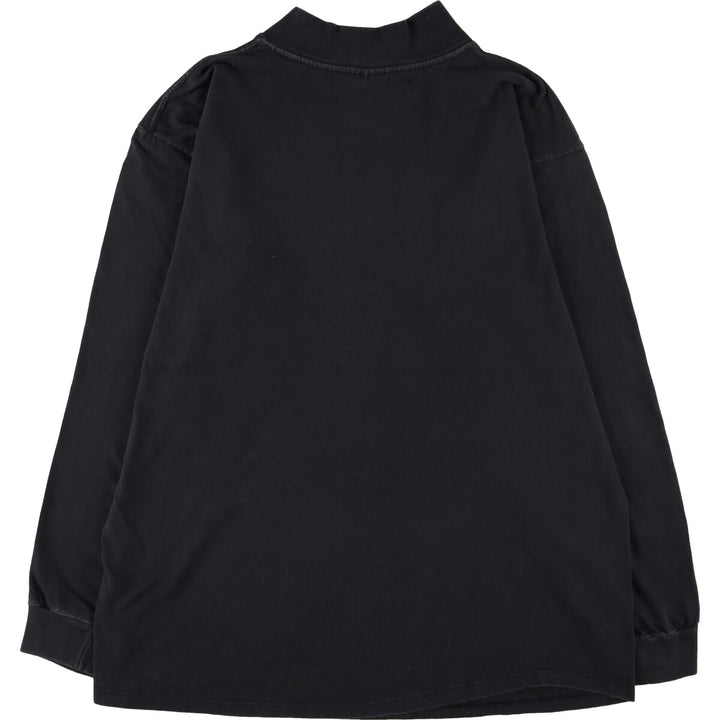 Murina High Neck Long T-Shirt, Made in USA, Men's Size L cotton black type Vintage Second Hand