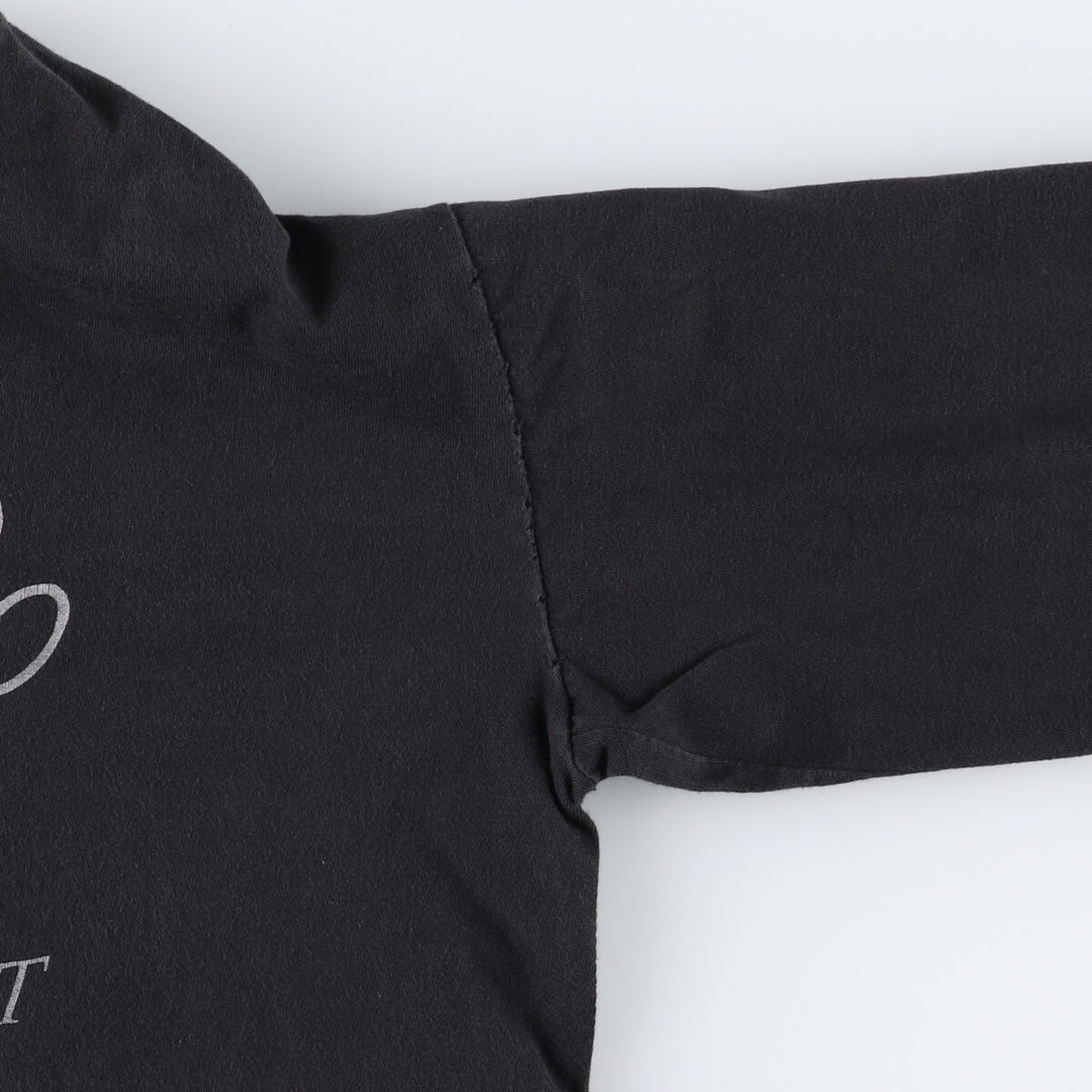 Murina High Neck Long T-Shirt, Made in USA, Men's Size L cotton black type Vintage Second Hand