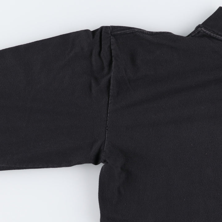 Murina High Neck Long T-Shirt, Made in USA, Men's Size L cotton black type Vintage Second Hand