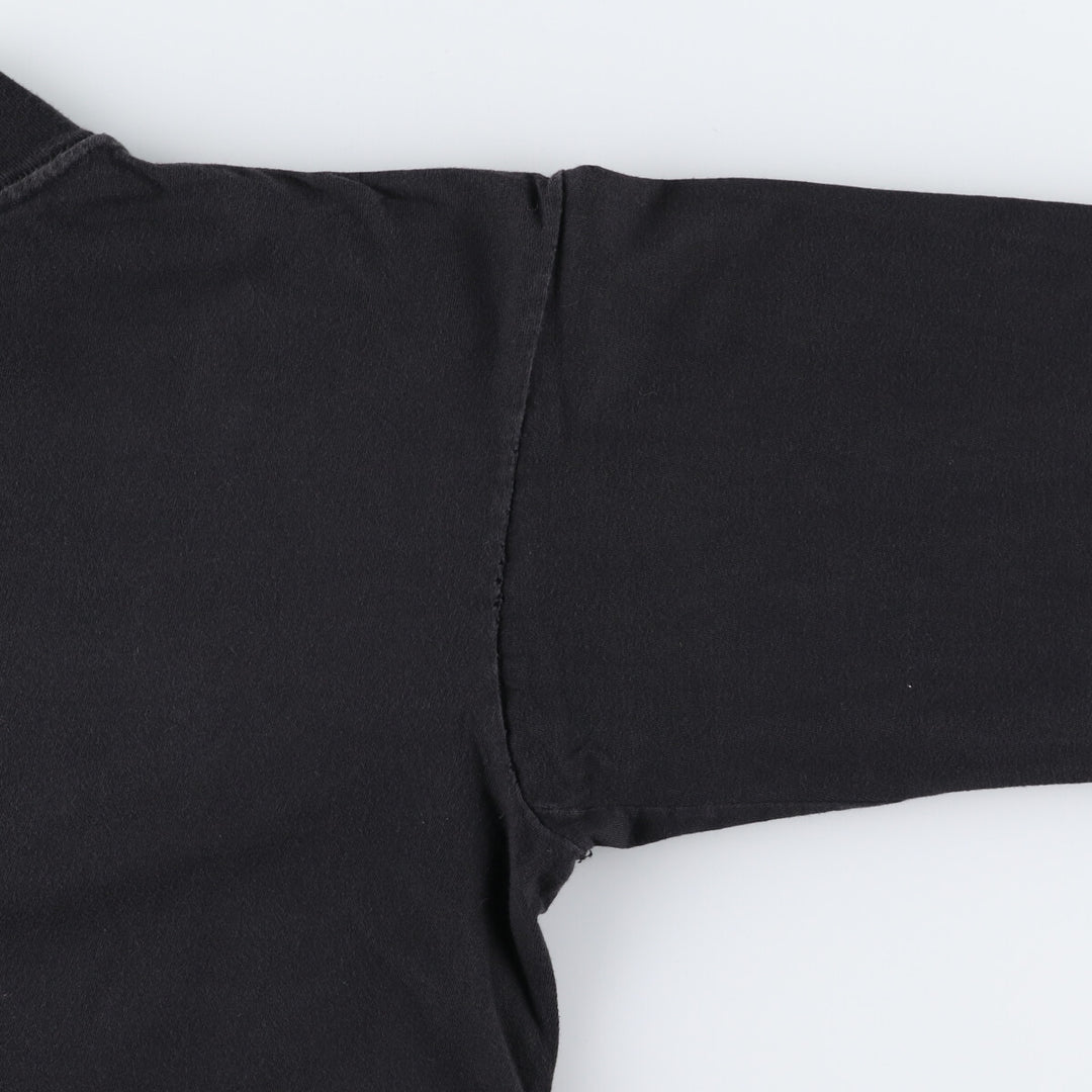 Murina High Neck Long T-Shirt, Made in USA, Men's Size L cotton black type Vintage Second Hand