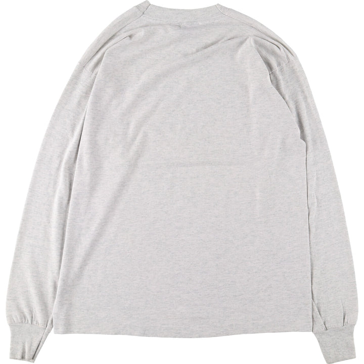 90'S Fruit of the Loom Long Sleeve T-Shirt, Made in USA, Men's Size L, Vintage cotton gray type Vintage Second Hand
