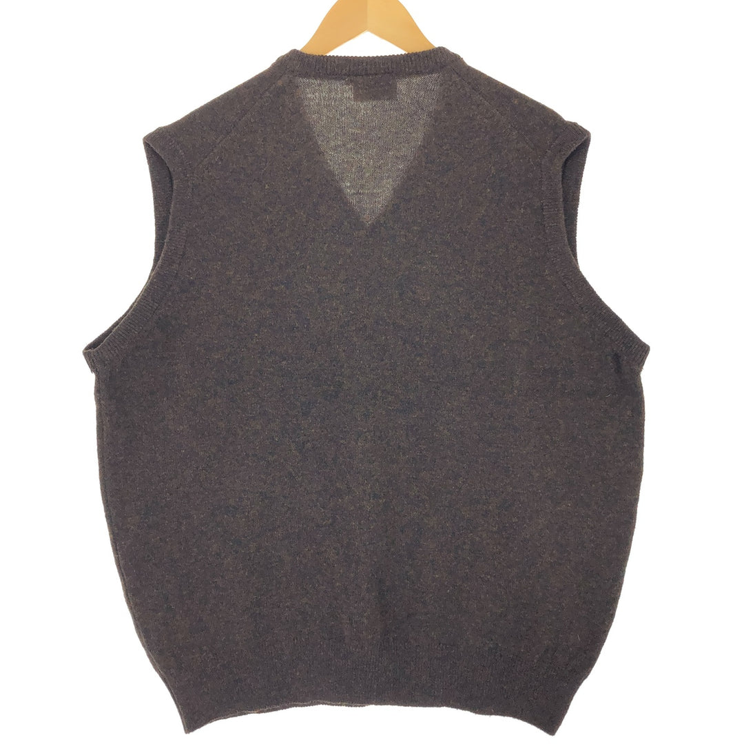 80s-90'S LLBean V-neck wool knit vest, men's XL size, vintage /eaa497645