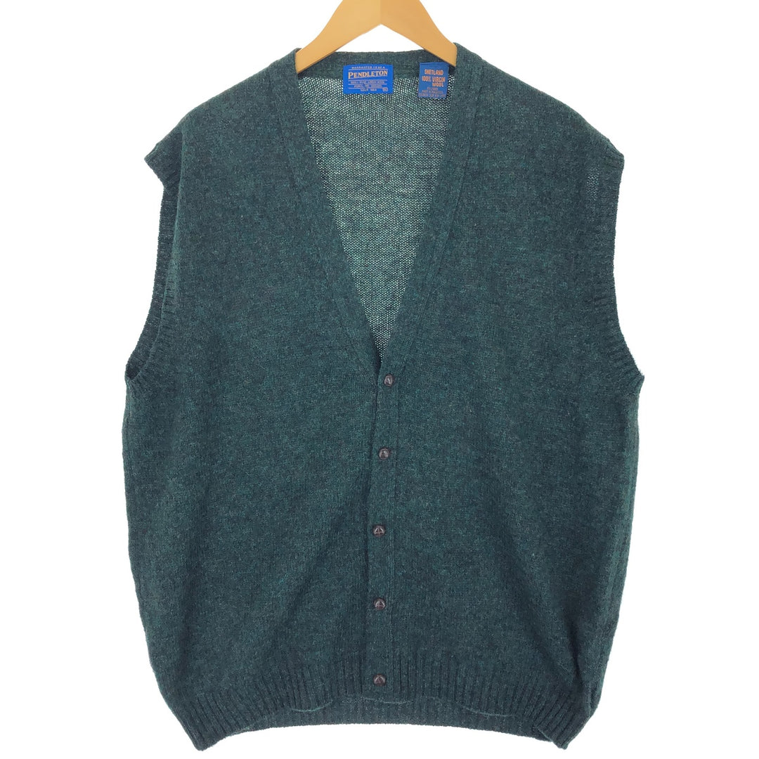 90s-00'S Pendleton Open-front Wool Knit Vest Men's XL Size Vintage /eaa497647