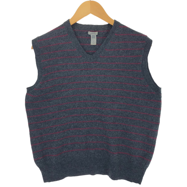 GAP Border Pattern V-neck wool knit vest, men's XL size / eaa497650