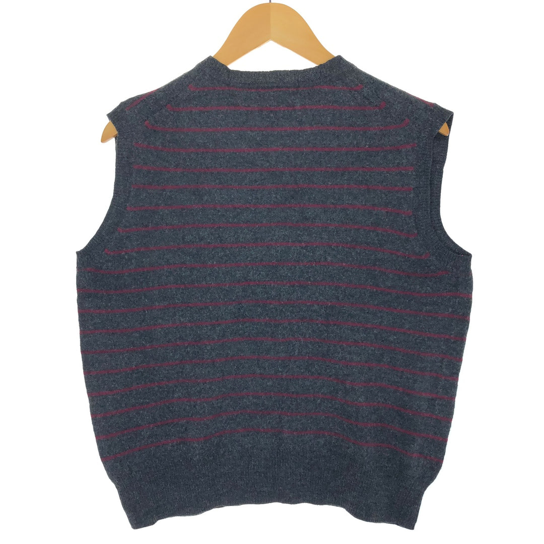 GAP Border Pattern V-neck wool knit vest, men's XL size / eaa497650