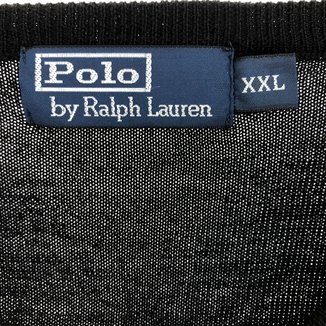 Ralph Lauren POLO by Ralph Lauren V-neck merino wool knit sweater, men's XXL size / eaa497688