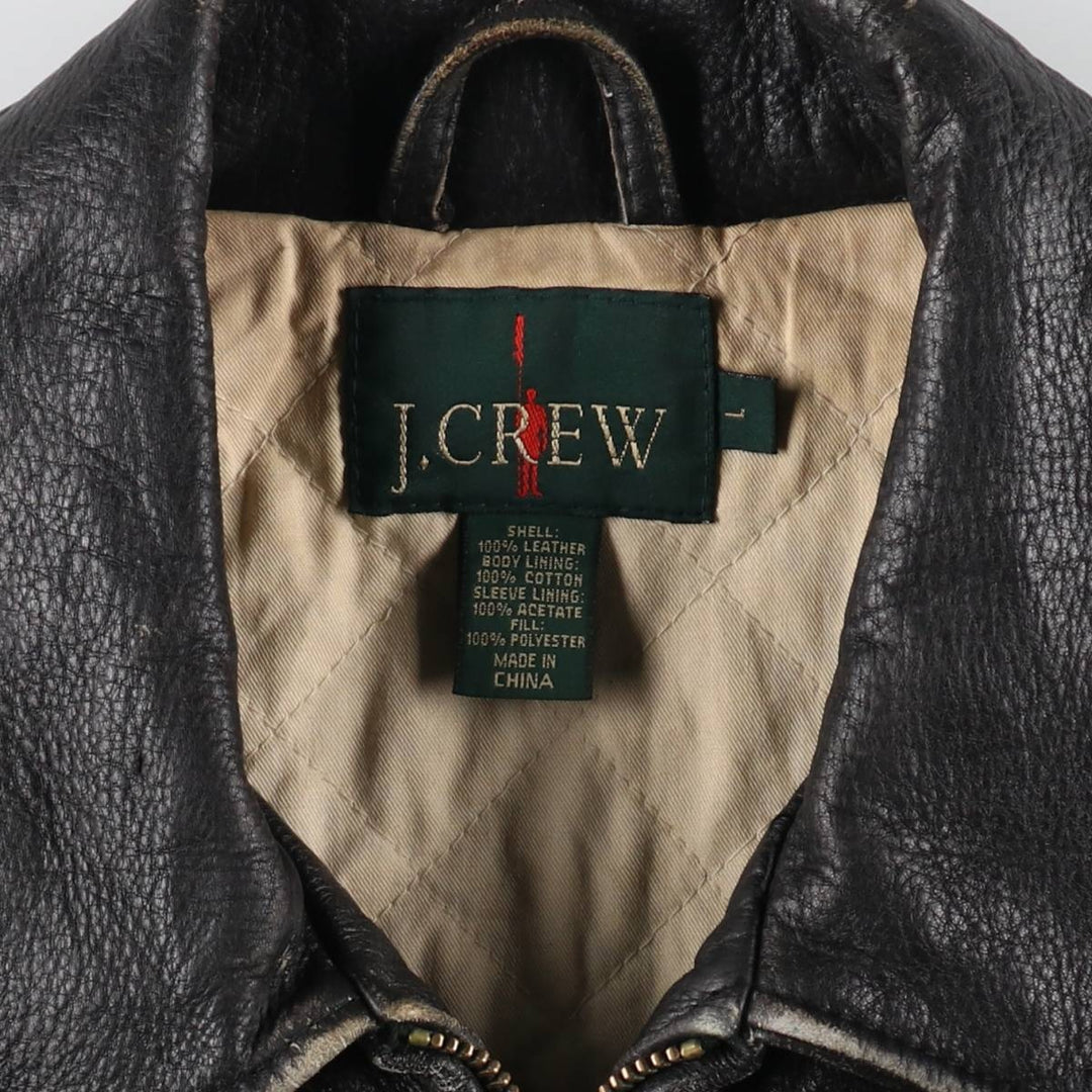 90'S J.Crew Leather Blouson Type Men's Size L Vintage / eaa497713