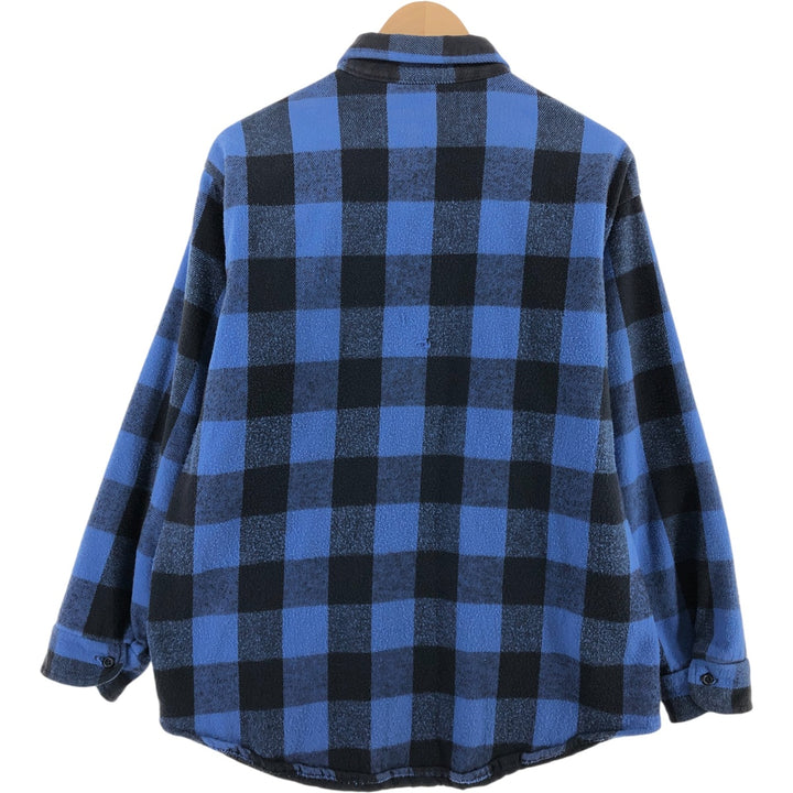 90'S Five Brother Buffalo Check Long Sleeve Flannel Check Shirt Men's XL Vintage /eaa497757