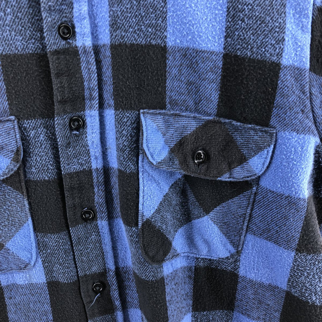 90'S Five Brother Buffalo Check Long Sleeve Flannel Check Shirt Men's XL Vintage /eaa497757