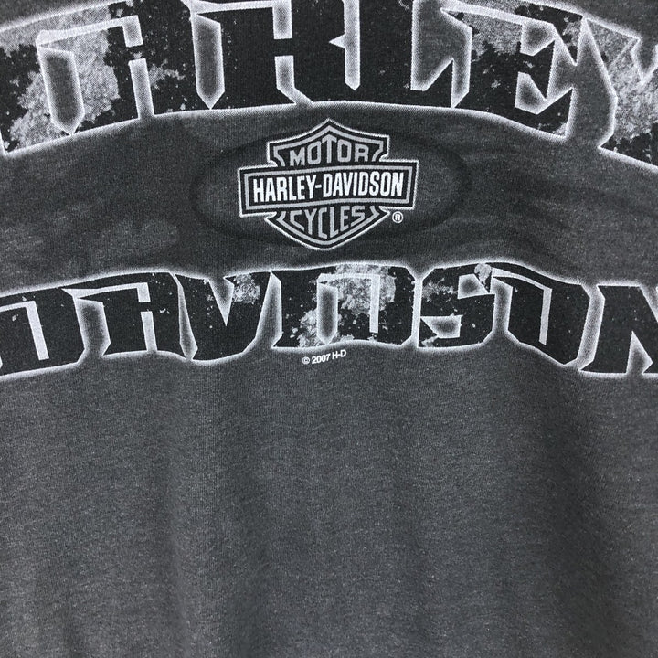 00'S Harley-Davidson Long Sleeve T-Shirt Made in USA Men's XL cotton gray type Vintage Second Hand