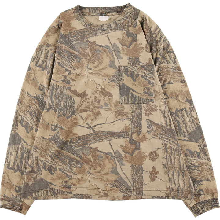 Camouflage pattern Real Tree Camo Long T-shirt Long T LAEGE REGULAR Crew neck (round neck) /eaa497842