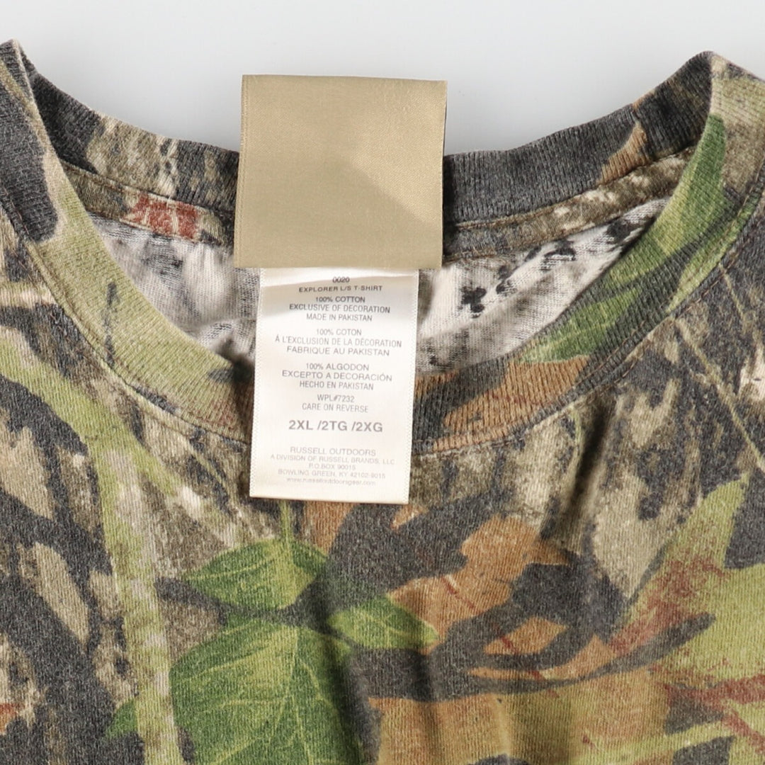 Russell Camouflage Pattern Real Tree Camo Long T-Shirt Long T Men's XXL / eaa497844