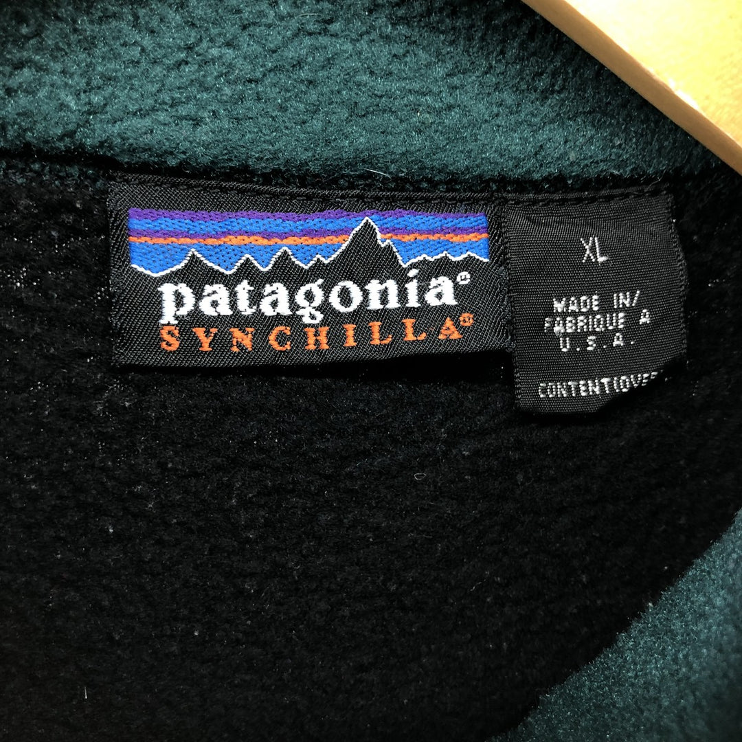 90'S Patagonia SYNCHILLA Synchilla Vest 25182FA96 Fleece Vest Made in USA Men's XL Vintage /eaa497865