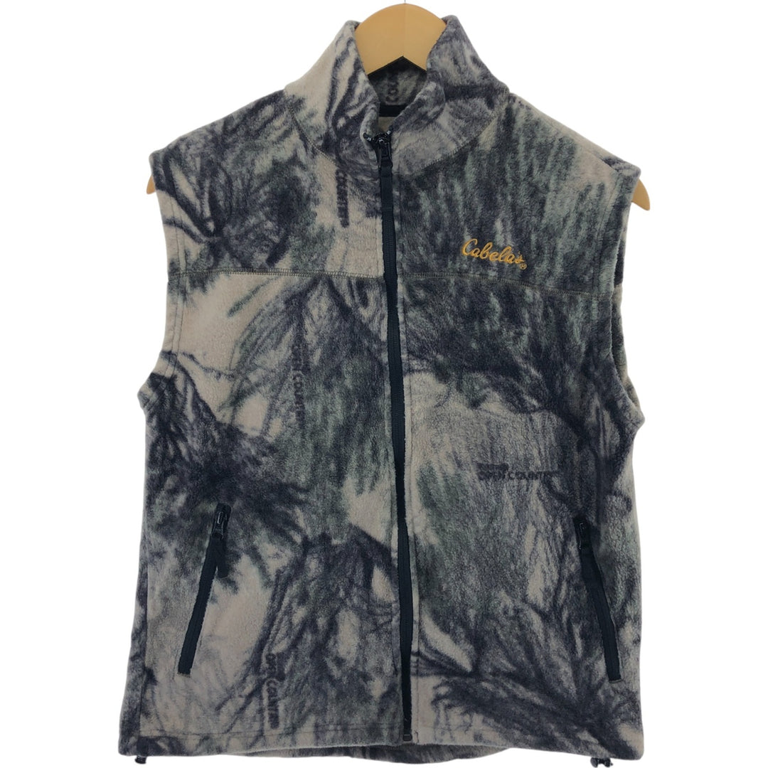 90s~00'S Cabelas all-over print fleece vest, men's size S / eaa497882