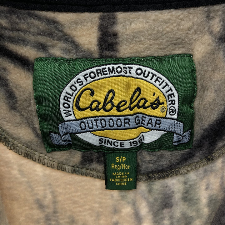 90s~00'S Cabelas all-over print fleece vest, men's size S / eaa497882