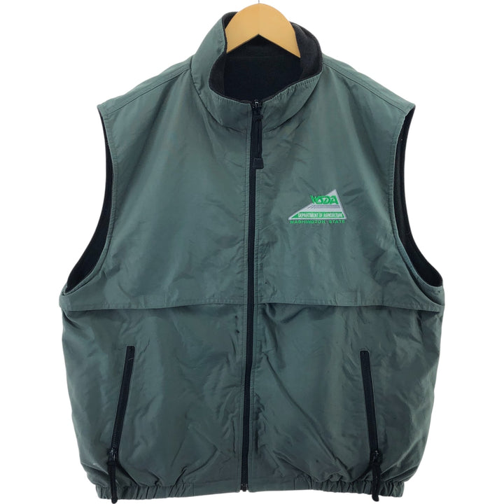 PORT AUTHORITY Reversible Nylon x Fleece Vest Men's L equivalent /eaa497883