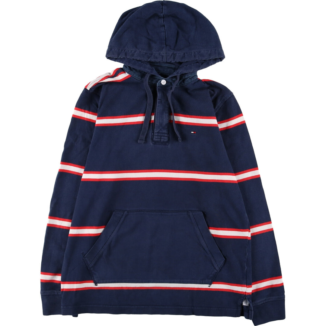 Tommy Hilfiger TOMMY HILFIGER Hooded Rugby Shirt Long T-Shirt Men's M size / eaa497970