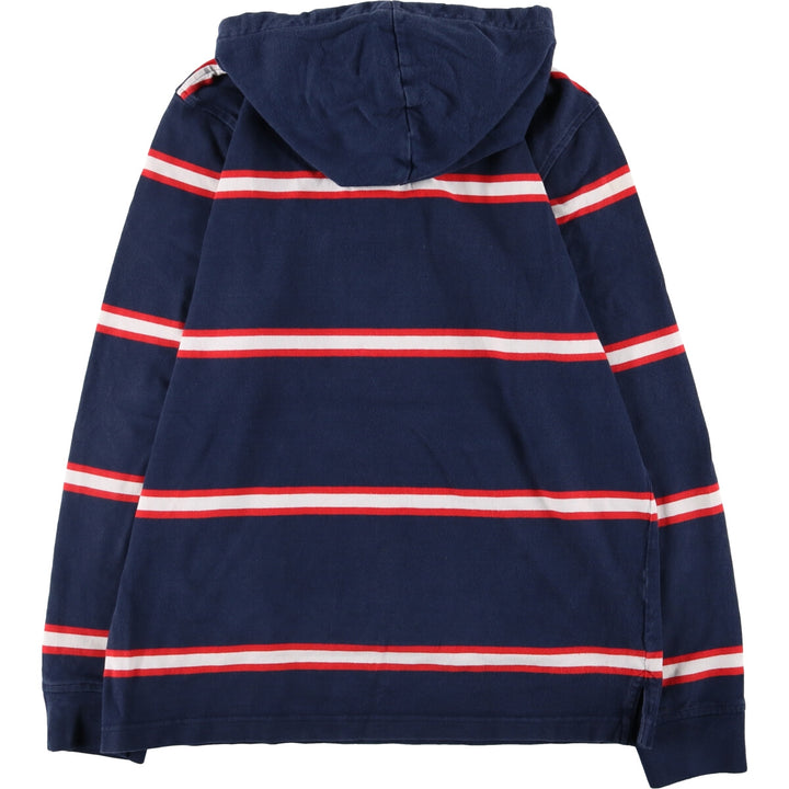 Tommy Hilfiger TOMMY HILFIGER Hooded Rugby Shirt Long T-Shirt Men's M size / eaa497970