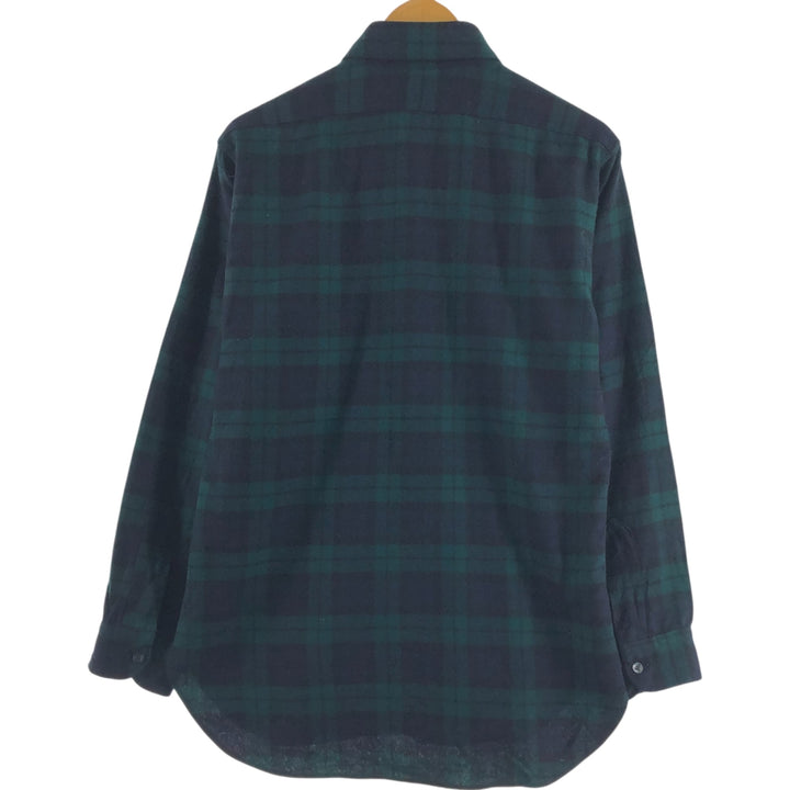 70'S Pendleton Blackwatch Check Wool Shirt Made in USA Men's M Size /eaa498024