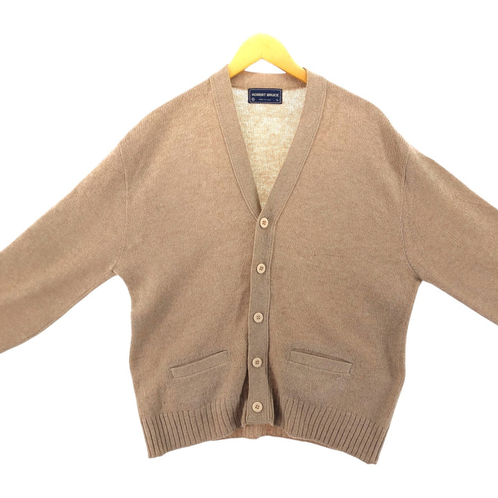 90'S ROBERT BRUCE Wool Knit Cardigan Made in USA Men's L Size Vintage /eaa498036