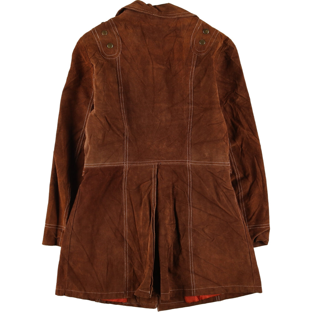 Sears suede leather half coat, women's size M, vintage Genuine Leather Cowhide Suede Leather brown type Vintage Second Hand