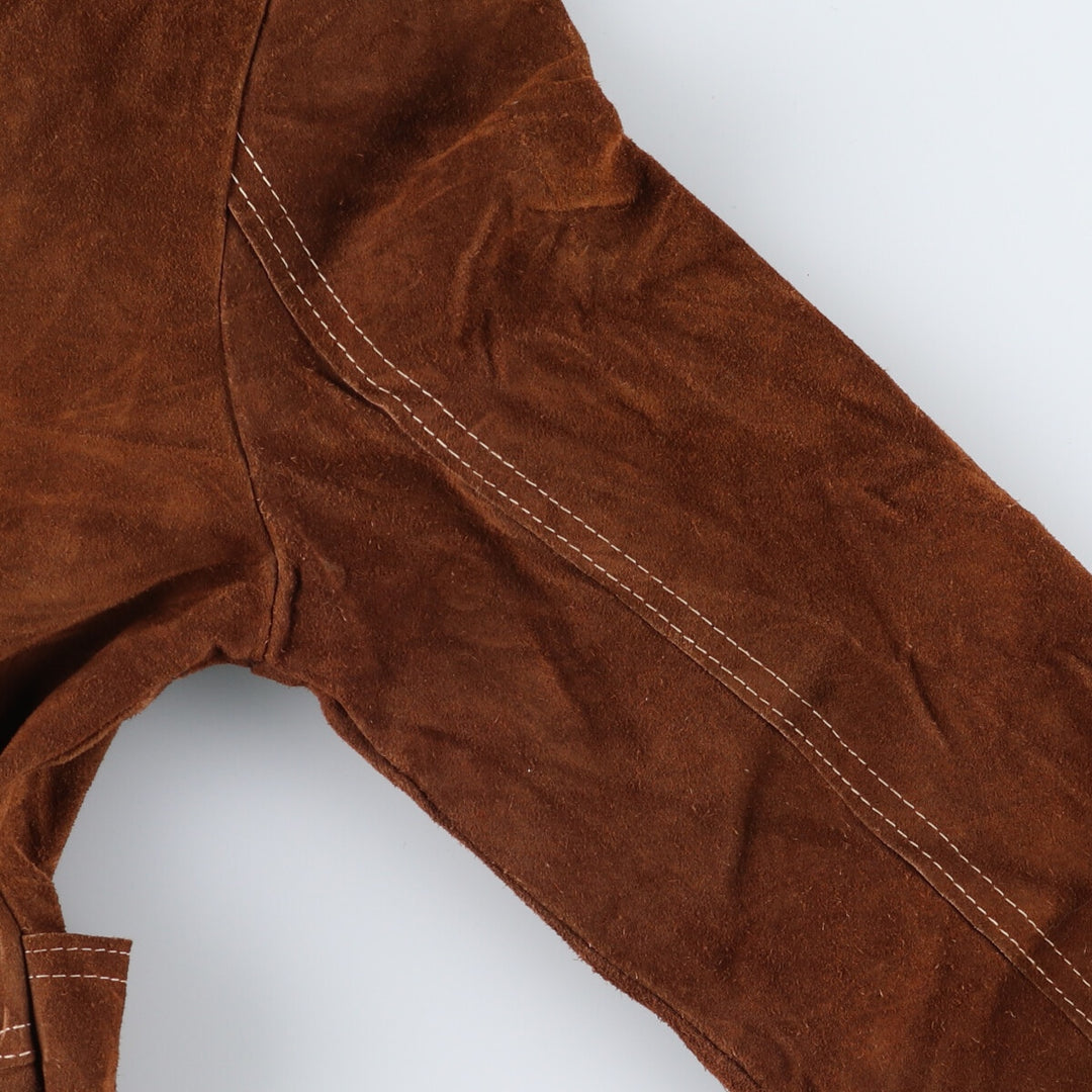 Sears suede leather half coat, women's size M, vintage Genuine Leather Cowhide Suede Leather brown type Vintage Second Hand