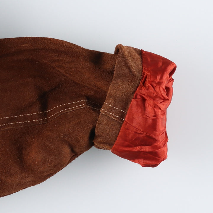 Sears suede leather half coat, women's size M, vintage Genuine Leather Cowhide Suede Leather brown type Vintage Second Hand