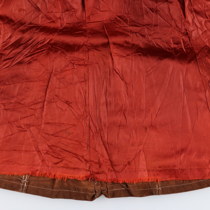 Sears suede leather half coat, women's size M, vintage Genuine Leather Cowhide Suede Leather brown type Vintage Second Hand