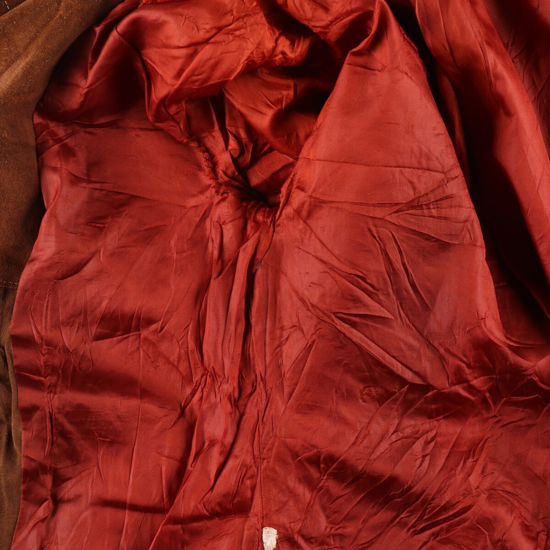 Sears suede leather half coat, women's size M, vintage Genuine Leather Cowhide Suede Leather brown type Vintage Second Hand
