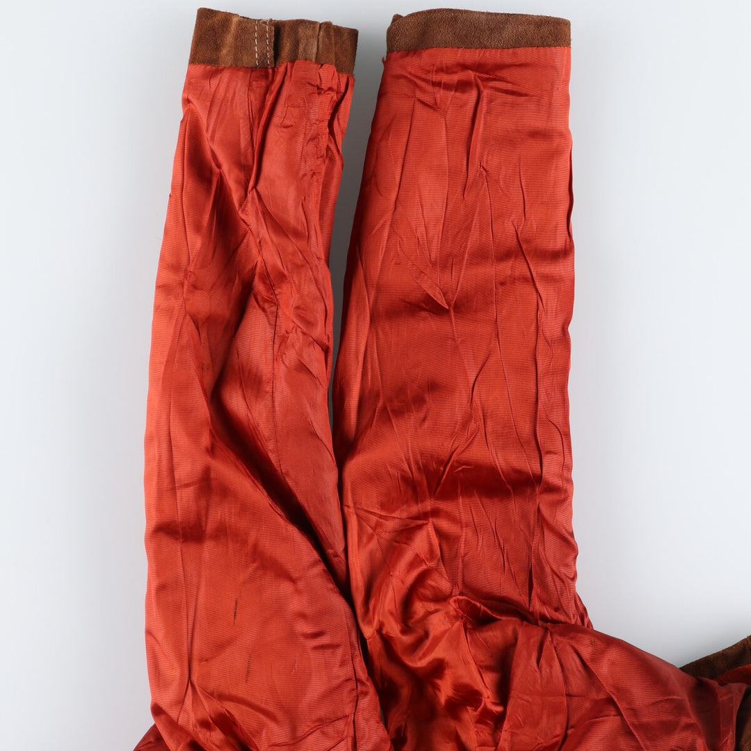 Sears suede leather half coat, women's size M, vintage Genuine Leather Cowhide Suede Leather brown type Vintage Second Hand