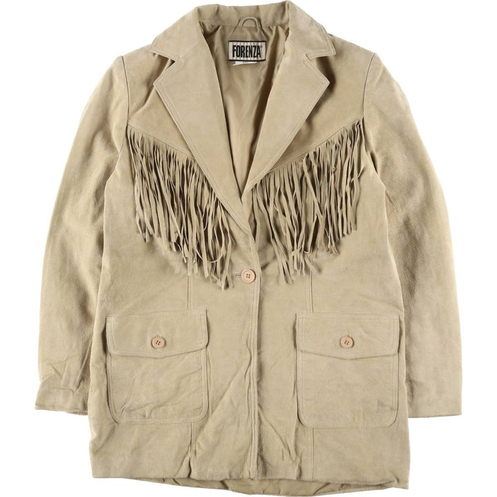 FORENZA fringed suede leather tailored jacket, men's size M / eaa498112