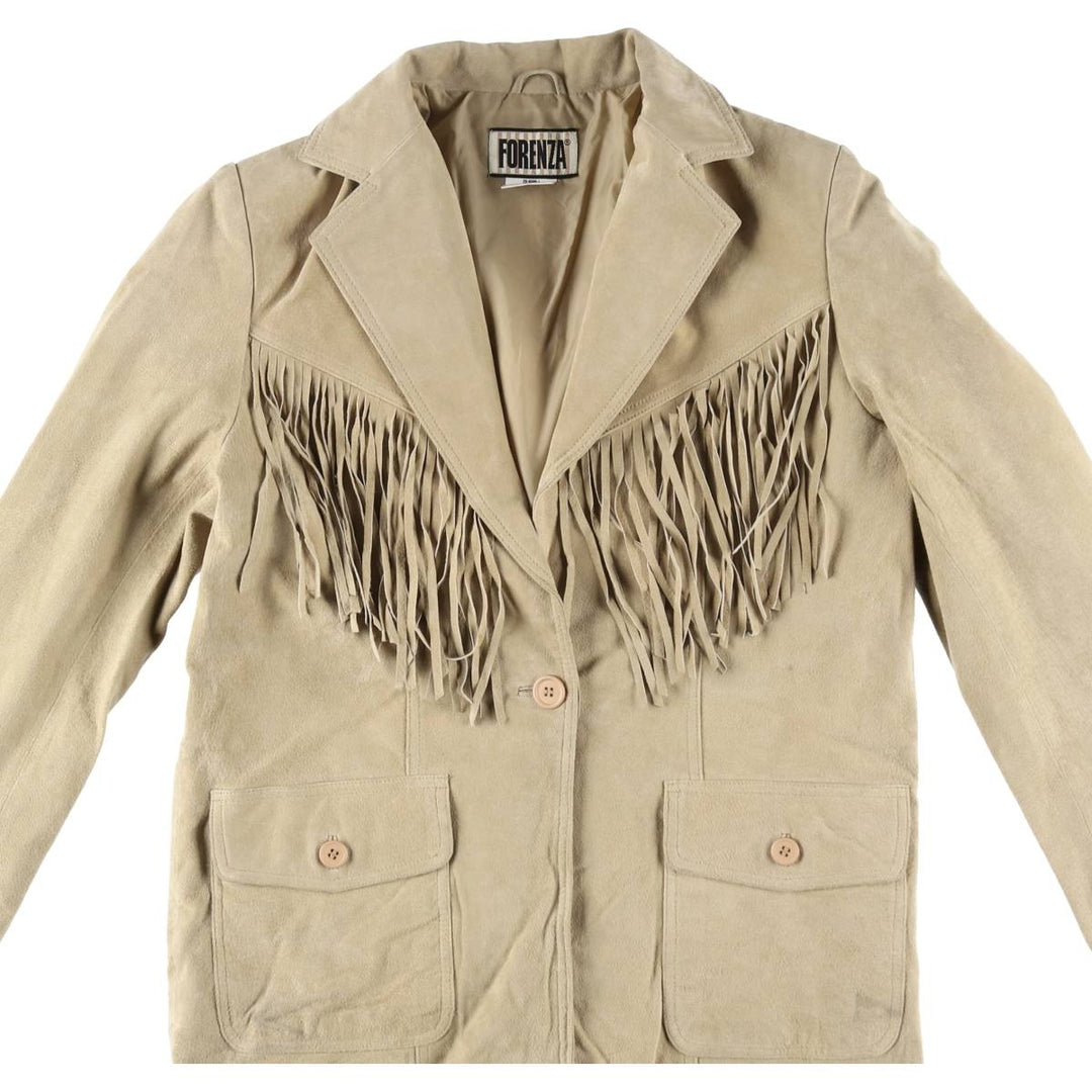 FORENZA fringed suede leather tailored jacket, men's size M / eaa498112