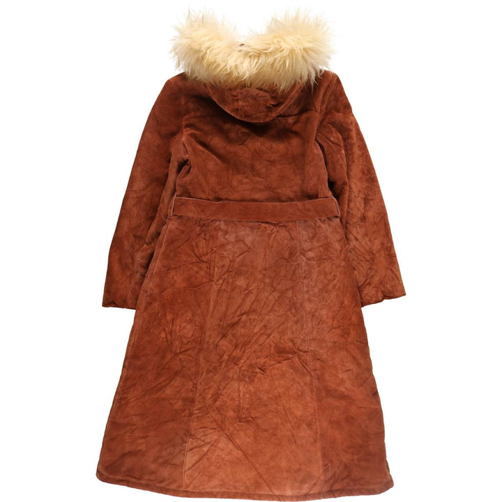 Hooded suede leather coat for women (S size) /eaa498131