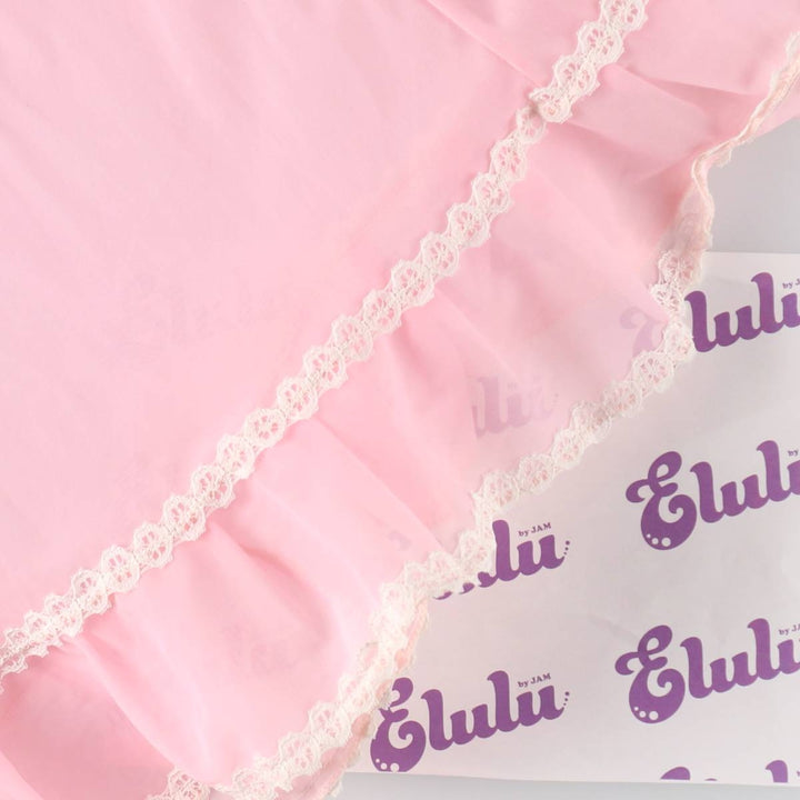 Maxi length see-through ruffle lingerie gown, women's size L / eaa498160