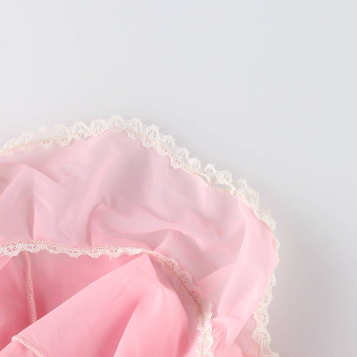 Maxi length see-through ruffle lingerie gown, women's size L / eaa498160