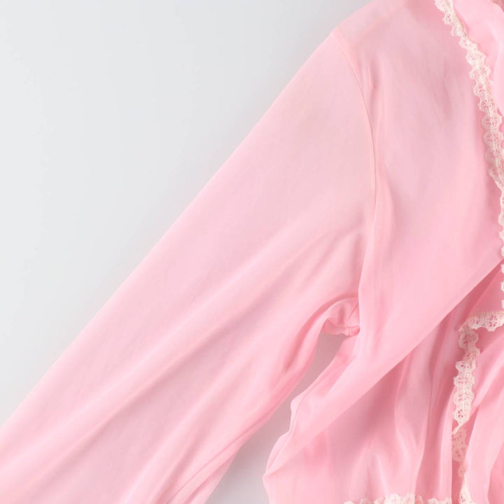 Maxi length see-through ruffle lingerie gown, women's size L / eaa498160