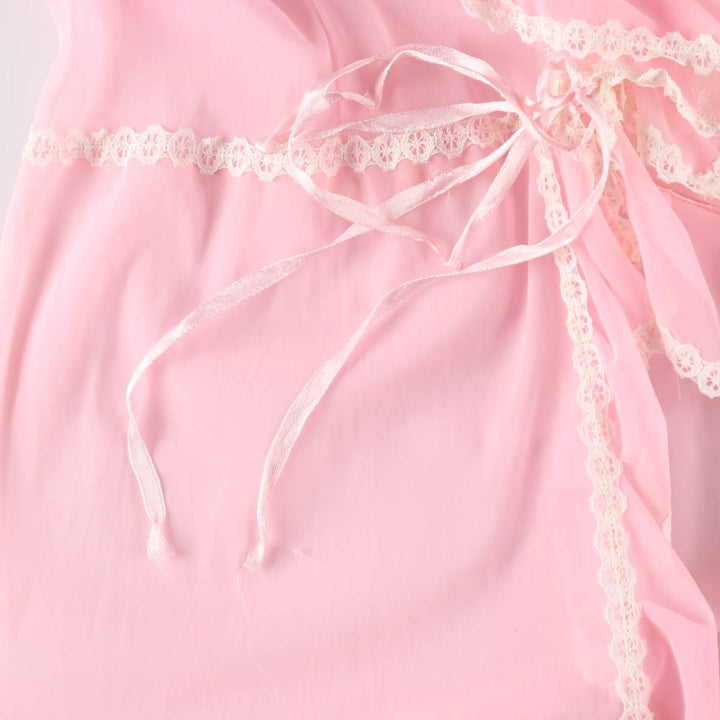 Maxi length see-through ruffle lingerie gown, women's size L / eaa498160