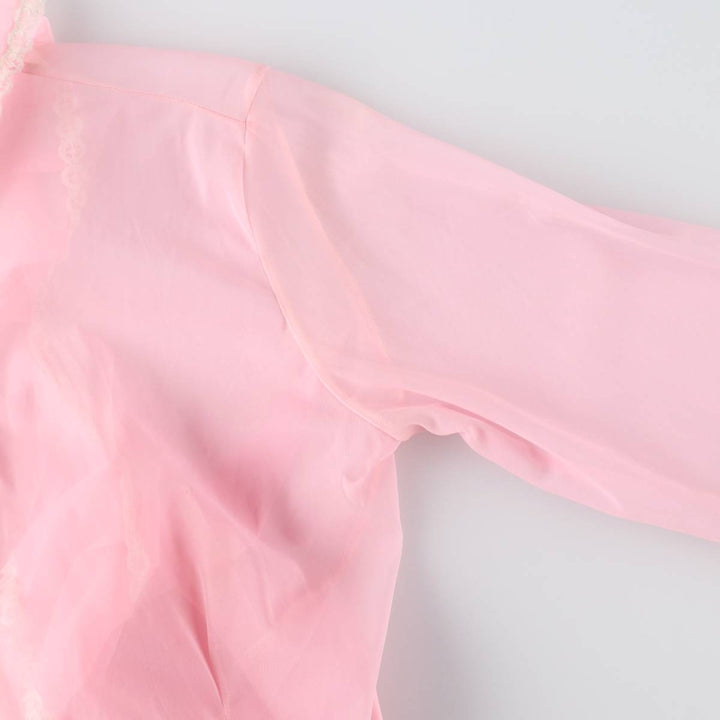 Maxi length see-through ruffle lingerie gown, women's size L / eaa498160