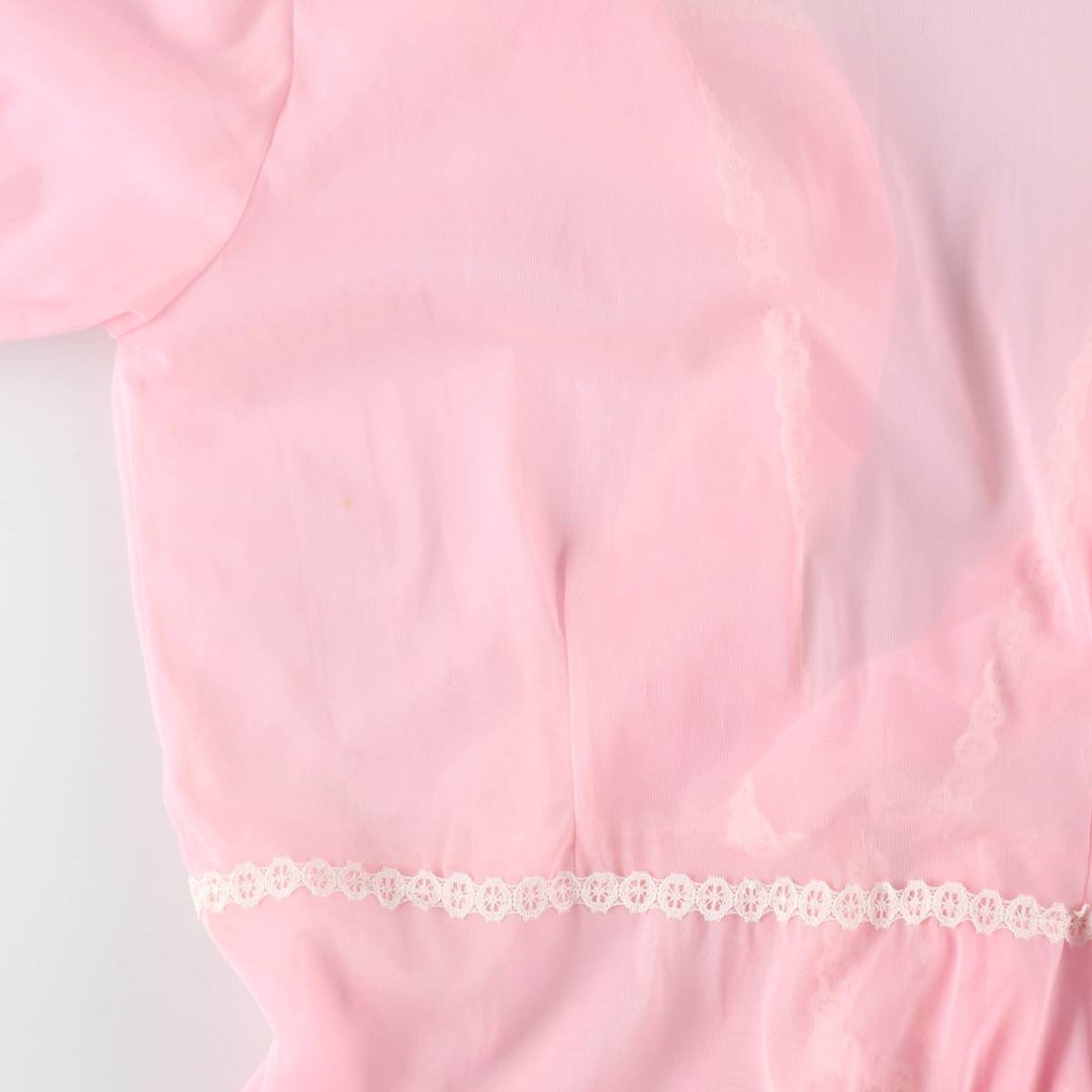 Maxi length see-through ruffle lingerie gown, women's size L / eaa498160