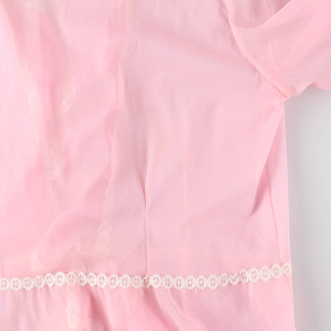 Maxi length see-through ruffle lingerie gown, women's size L / eaa498160