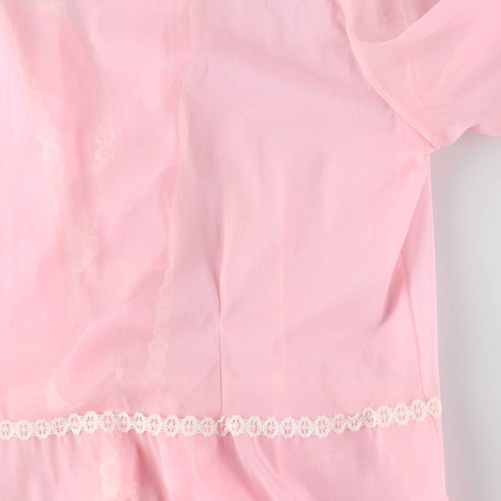 Maxi length see-through ruffle lingerie gown, women's size L / eaa498160