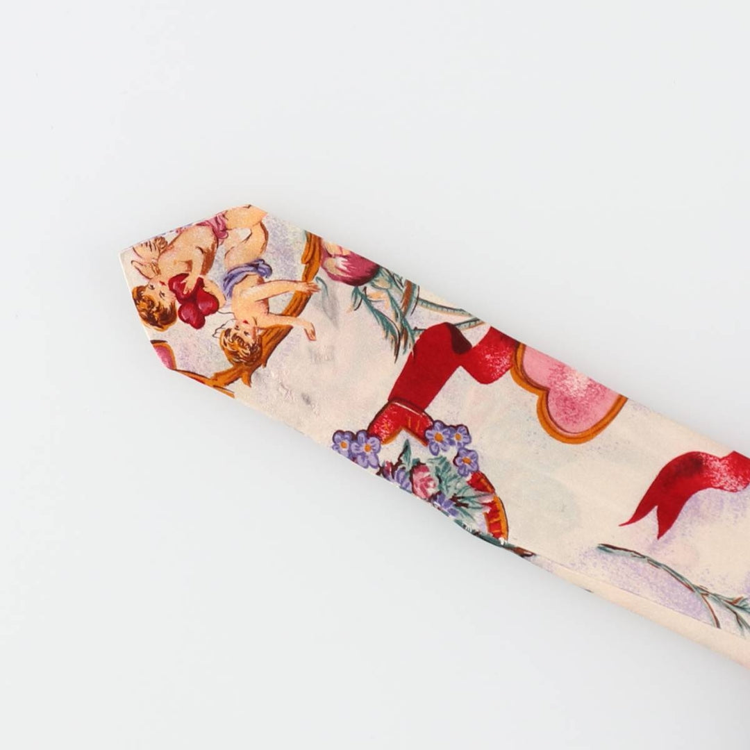 PRIVATE IMAGE All-over Print Silk Gown for Women (Size L) silk ivory Vintage Second Hand