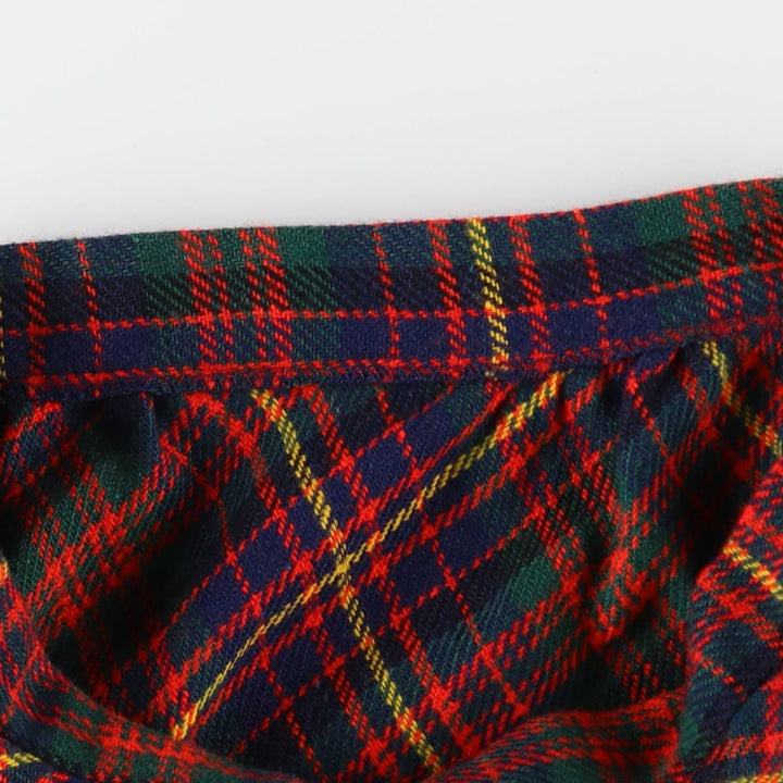Vintage 70s-80'S Tartan Check Wool Maxi A-line Skirt, Women's Size L / eaa498170