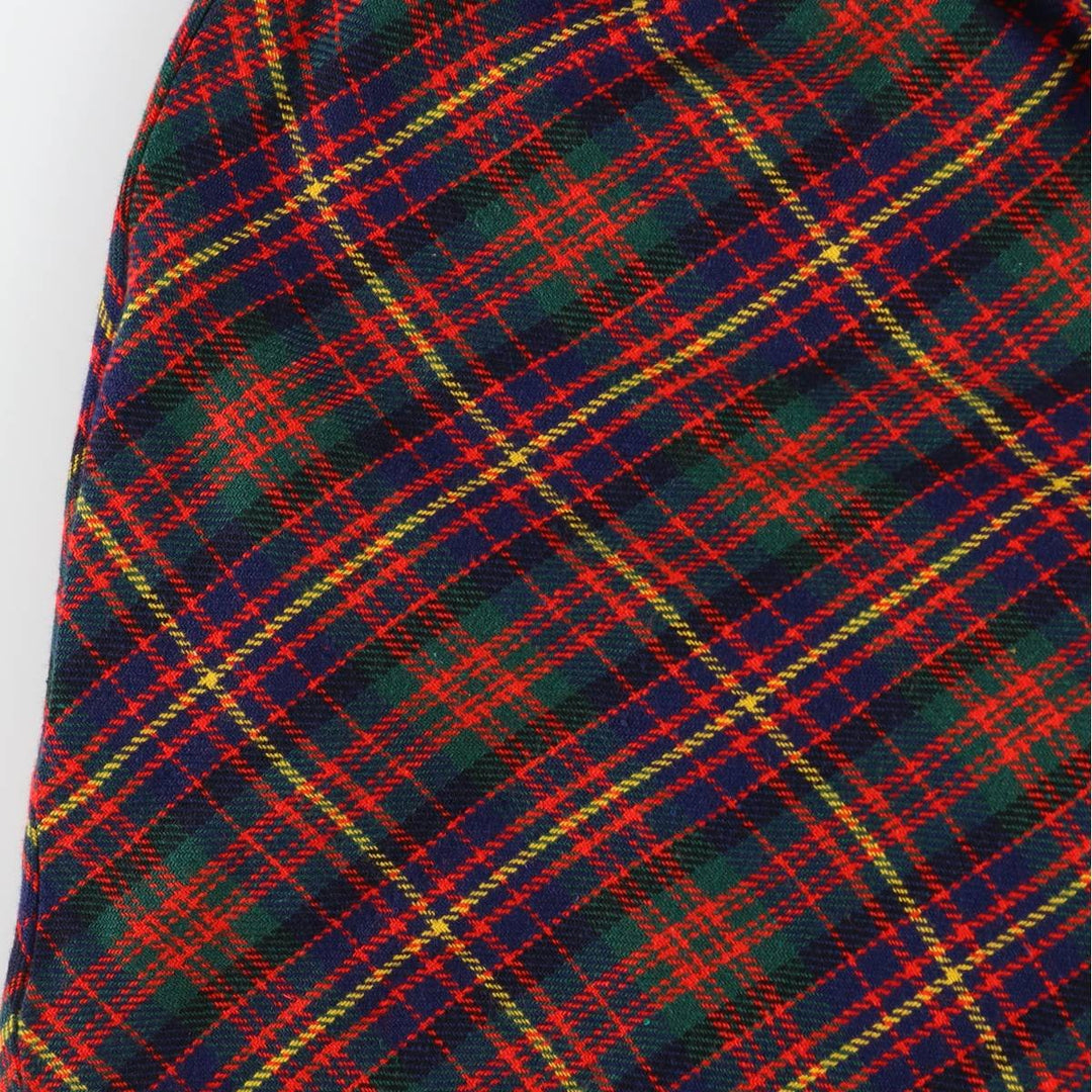Vintage 70s-80'S Tartan Check Wool Maxi A-line Skirt, Women's Size L / eaa498170
