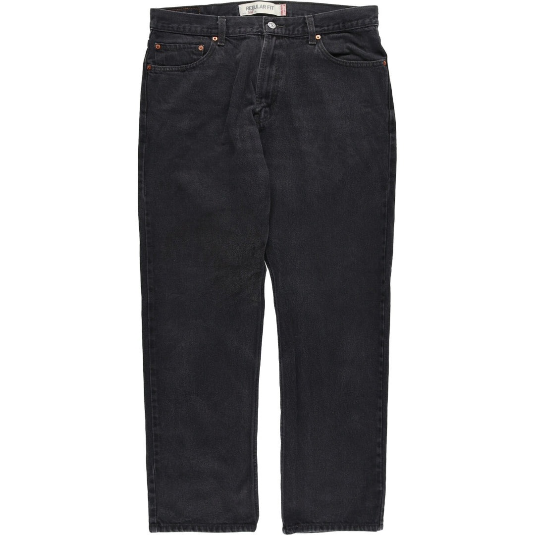 Levi's 505 REGULAR FIT black denim tapered denim pants for men, size w35 / eaa498206