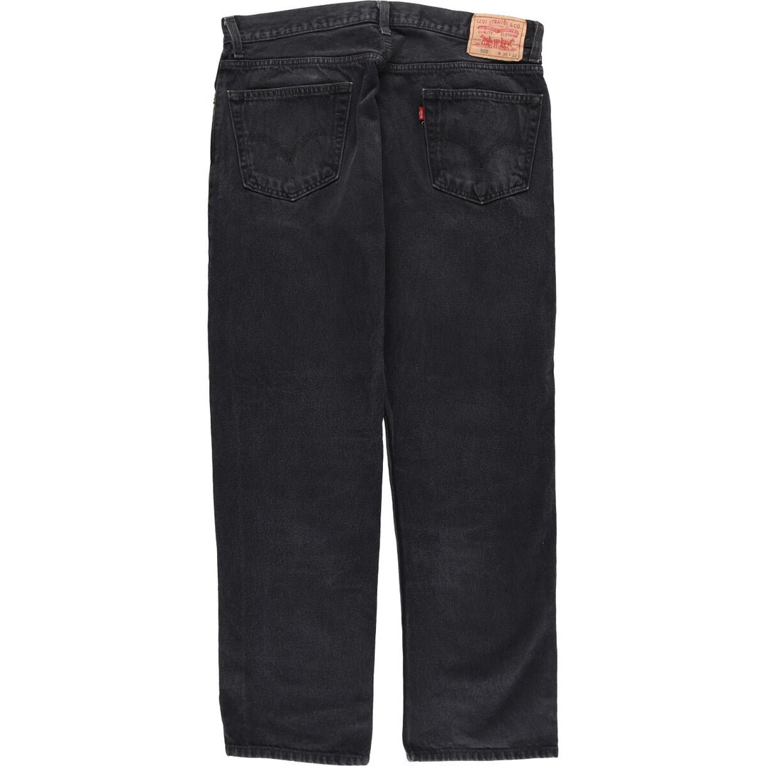 Levi's 505 REGULAR FIT black denim tapered denim pants for men, size w35 / eaa498206