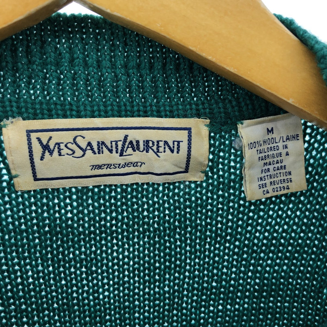Yves Saint Laurent Ribbed High Neck Wool Knit Sweater Men's M Size Vintage / eaa498232