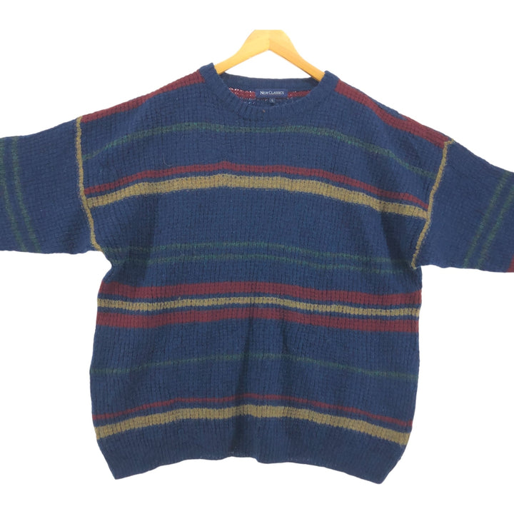 NEW CLASSICS Multi-border wool knit sweater Men's size L /eaa498249
